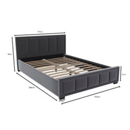Lassic Vida Designs Vanita Double Fabric Ukfr Bed, Dark Grey - thumbnail 8