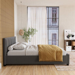Lassic Vida Designs Vanita Double Fabric Ukfr Bed, Dark Grey - thumbnail 6