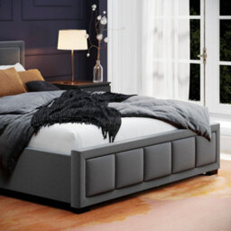 Lassic Vida Designs Vanita Double Fabric Ukfr Bed, Dark Grey - thumbnail 3