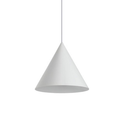 Ideal Lux A-Line Indoor Dome Ceiling Pendant Lamp 1 Light White, E27 - image 1