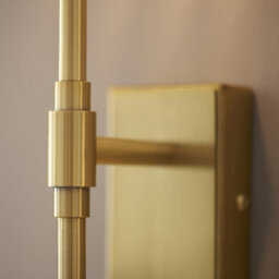 Luminosa Lighting Luminosa Rome Globe Wall Lights Brushed Aged Brass Plate & Clear Glass 2X Led G9 - thumbnail 4