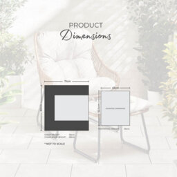 Furniturebox Tahiti Comfy Garden Lounger Chair + Footstool Beige Rattan - Wicker Outdoor Patio Deck Egg Sun Lounge Garden Chair - thumbnail 8