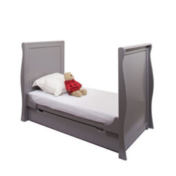 VICULII Willow Grey Sleigh Mini Cot Bed With Drawer - thumbnail 4