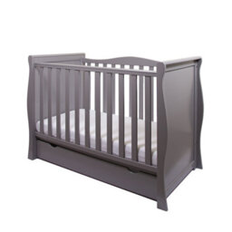 VICULII Willow Grey Sleigh Mini Cot Bed With Drawer - thumbnail 2