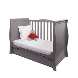 VICULII Willow Grey Sleigh Mini Cot Bed With Drawer - thumbnail 3