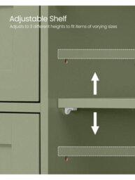 LEDREM Bathroom Floor Storage Cabinet, Bathroom Storage Unit With 4 Drawers, Freestanding Bathroom Cabinet With 1 Door, For The Bathroom - thumbnail 3