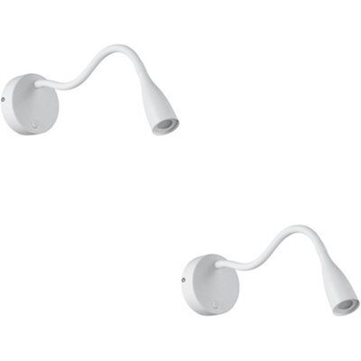Loops 2 Pack Sleek Modern White Led Wall Light For Indoor Spaces - Perfect Home Illumination - image 1