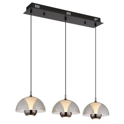 Luminosa Lighting Luminosa Arus Bar Pendant Ceiling Light Matt Black 3X Led 3000K - image 1