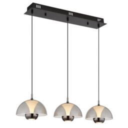 Luminosa Lighting Luminosa Arus Bar Pendant Ceiling Light Matt Black 3X Led 3000K