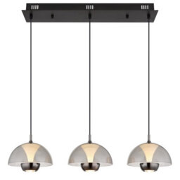 Luminosa Lighting Luminosa Arus Bar Pendant Ceiling Light Matt Black 3X Led 3000K - thumbnail 3