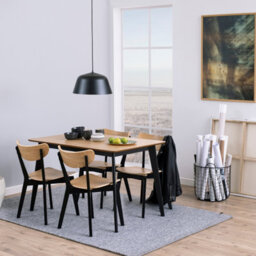 Furniture To Go Roxby Dining Chairs In Black And Oak Set Of 2 - thumbnail 5