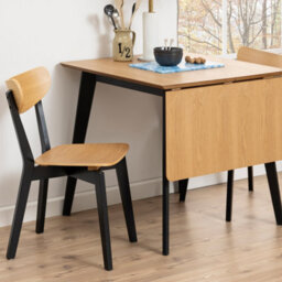 Furniture To Go Roxby Dining Chairs In Black And Oak Set Of 2 - thumbnail 8