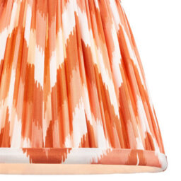 Loops Set Of 2 Elegant Handcrafted Apricot Orange Zigzag Lamp Shades - 20Cm - thumbnail 2