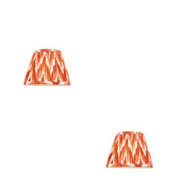 Loops Set Of 2 Elegant Handcrafted Apricot Orange Zigzag Lamp Shades - 20Cm