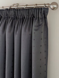 Luxury Living Adiso Pencil Pleat Taped Top Curtains Charcoal - thumbnail 3