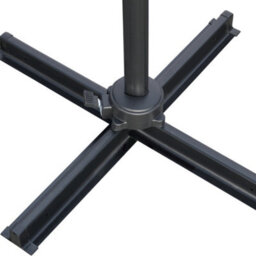 Outsunny 2.7 X 2.7 M Cantilever Parasol Garden Umbrella W/ Cross Base Grey - thumbnail 9