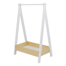 Liberty House Toys Children's Dressing Rail With Wide Base In White And Pine - thumbnail 5