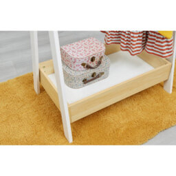 Liberty House Toys Children's Dressing Rail With Wide Base In White And Pine - thumbnail 4
