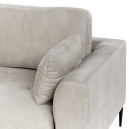 Beliani Corner Sofa 3 Seater Flam Velvet Grey Right Hand - thumbnail 7