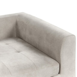 Beliani Corner Sofa 3 Seater Flam Velvet Grey Right Hand - thumbnail 6
