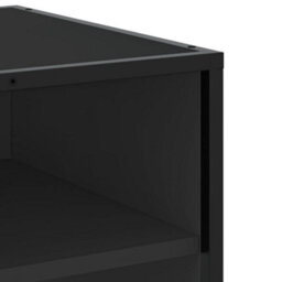 Berkfield Tv Cabinet Black 91X40X46 Cm Engineered Wood And Metal - thumbnail 7