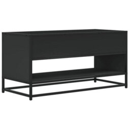 Berkfield Tv Cabinet Black 91X40X46 Cm Engineered Wood And Metal - thumbnail 6
