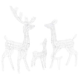Walplus Acrylic Reindeer Family Christmas Decoration 300 Led Warm White - thumbnail 4