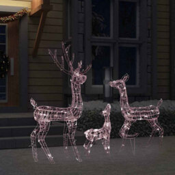 Walplus Acrylic Reindeer Family Christmas Decoration 300 Led Warm White - thumbnail 3