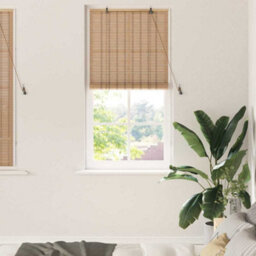 Berkfield Window Blinds & Shades Manual Light Brown 100 X 160 Cm Bamboo - thumbnail 1