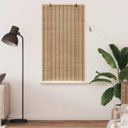 Berkfield Window Blinds & Shades Manual Light Brown 100 X 160 Cm Bamboo - thumbnail 3