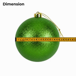 Shatchi Set Of 3 - 20Cm Dark Green Christmas Baubles (Glossy, Matte, Glitter) Décor Pack - thumbnail 3