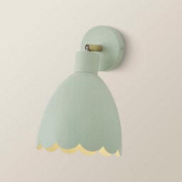 Valuelights Millie Sage Green Scallop Adjustable Wall Light And Bulb - thumbnail 6