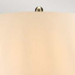 Luminosa Lighting Luminosa Ottoman Table Lamp With Round Tapered Shade, Bronze Metalic, Ivory Shade - thumbnail 2
