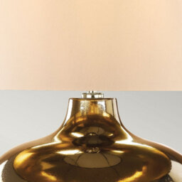 Luminosa Lighting Luminosa Ottoman Table Lamp With Round Tapered Shade, Bronze Metalic, Ivory Shade - thumbnail 3