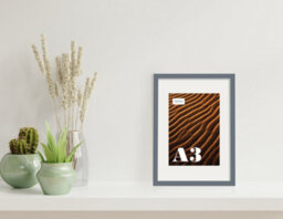 A3 Grey Picture Frame With Mount For A4 (21 X 29.7Cm -8.3 X 11.7In) Poster, Photo, Artwork, Or Print. - thumbnail 4