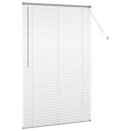 Berkfield Window Blind With Curtains Manual Silver Aluminium - thumbnail 6