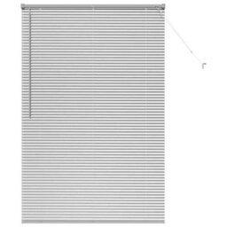 Berkfield Window Blind With Curtains Manual Silver Aluminium - thumbnail 2