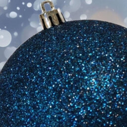 Premier Decorations Limited 4 Large Christmas Baubles 10Cm Midnight Blue Glitter Tree Decoration - thumbnail 5