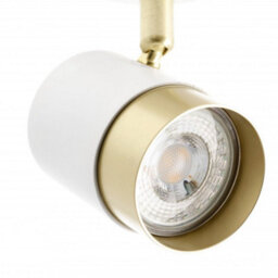 CGC Lighting Cgc Orio White And Brushed Gold Triple Three Head Gu10  Adjustable Ceiling Spot Light Bar - thumbnail 4