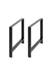 Darphe Set Of 2 Sleek Black H-Frame Iron Legs For Table And Desk Support, 71Cm H - thumbnail 3