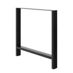 Darphe Set Of 2 Sleek Black H-Frame Iron Legs For Table And Desk Support, 71Cm H - thumbnail 1