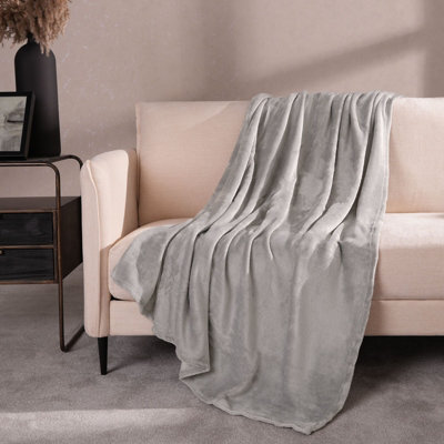 Ohs Ultra Soft Blanket Throw Warm Flannel Fleece - Slate, 120 X 150Cm - image 1