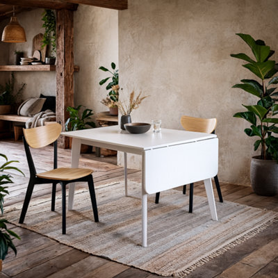 Wyld Haus Saffron Extendable White Wooden Square Dining Table - image 1