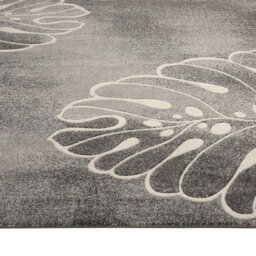 Grey Floral Luxurious Modern Easy To Clean Rug For Bedroom & Living Room-117Cm X 178Cm - thumbnail 5