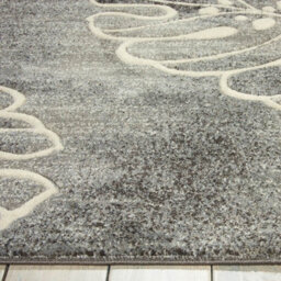 Grey Floral Luxurious Modern Easy To Clean Rug For Bedroom & Living Room-117Cm X 178Cm - thumbnail 6