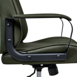Beliani Office Chair Rebel Fabric Dark Green - thumbnail 7