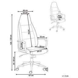 Beliani Office Chair Rebel Fabric Dark Green - thumbnail 3