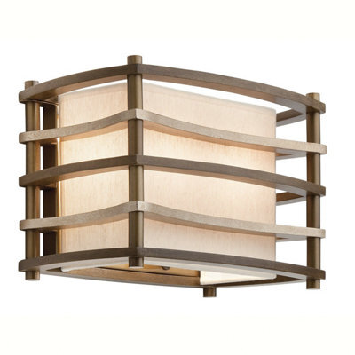Elegant Twin Wall Light Sconce In Cambridge Bronze With Led E14 40W Bulb