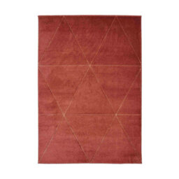Melrose Solid Red Lines Design Indoor X-Large Area Rug 12mm Pile Height 200/290Cm - thumbnail 4