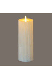Luxe Collection Natural Glow 3.5X9 Ribbed Led Candle - thumbnail 2